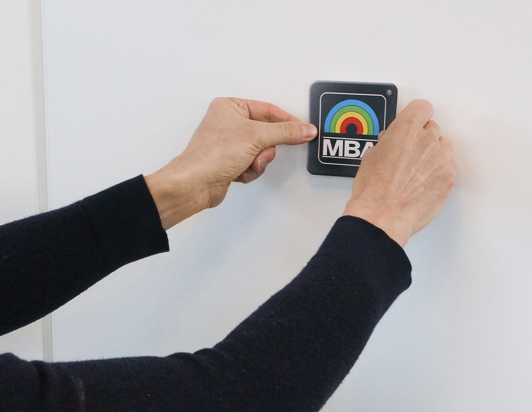 The MBA logo is applied to the Scenario home office kit.